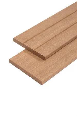 Hete Deal Hardhouten schuttingplank (Keruing) 1,6x14,5x395 cm gladgeschaafd met dubbele v-groef