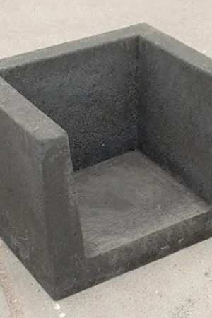 U-hoekelement 40x40x50 zwart Tijdelijk Beschikbaar