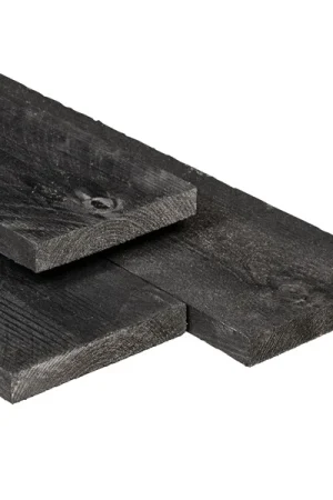 Douglas plank 2,2x20x500 cm zwart gespoten fijnbezaagd Tijdelijk Beschikbaar