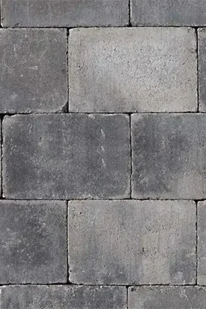 Trommelsteen 20x30x6 Grijs-Zwart Uitverkoop