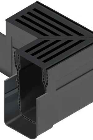 Meest Verkocht ACO Slimline hoekelement met zwart rooster