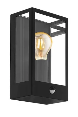 Merkproduct ALAMONTE wandlamp zwart E27 met sensor
