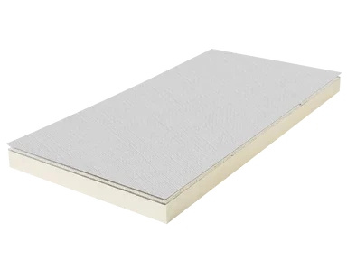 Weekendaanbieding PIR + Agnes plafondplaat wit linnen 1200x600x20+12mm T&G Rd:0,91 (=0,72 m²)