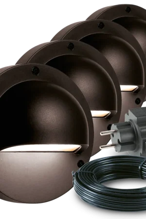 Koop Online Garden Lights - Wandverlichting Deimos set van 4 st. - Zwart