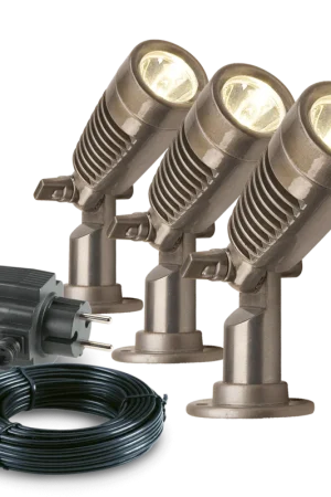 Garden Lights - Tuinspots Minus set van 3 st. - Gun metal Actieprijs