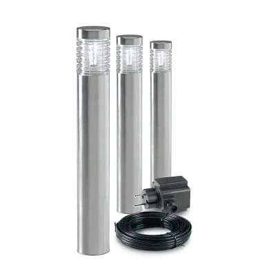 Finale Uitverkoop Garden Lights - Staande verlichting Orion set van 3 st. - Zilverkleurig