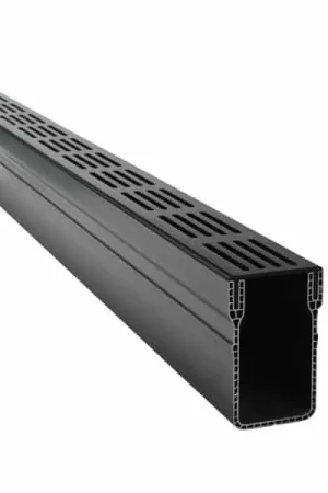 Aanbieding Michel Oprey - Aquadrain Black Grating 100x10x6,5 cm zwart