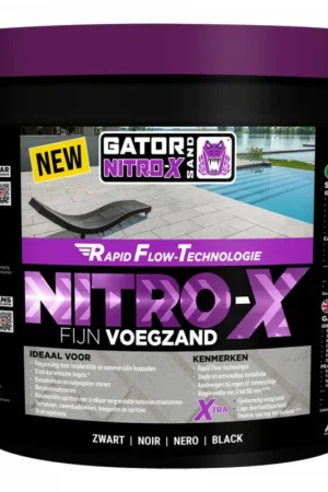 Bestel Nu Excluton -Nitro-X fijn voegzand zwart voegmortel voor keramische tegels & bestrating 12,5 kg