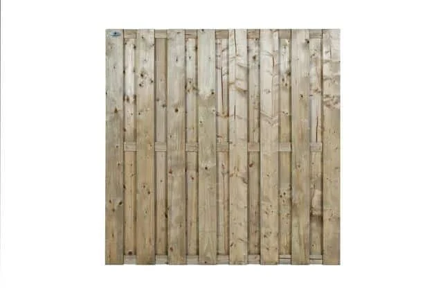 Voordeelprijs Carpgarant - Vuren Scherm 180x180cm 15 plank RVS geschroefd