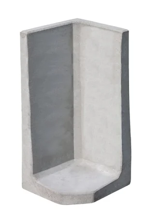 Uitverkoop Diephaus - L element hoekstuk - 40x50x50x7 cm - Grijs