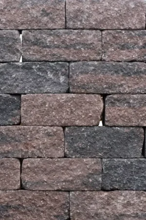 Tuinvisie - Wallblock Tumble beton - 12x12x30 cm - brons Op = Op