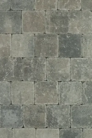 Tuinvisie getrommelde bestrating Metro 15x15x6 S grijs/zwart genuanceerd Gratis Retour