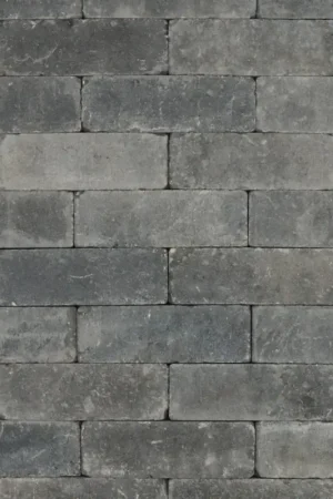 Tuinvisie getrommelde bestrating Metro 21x7x7 grijs/zwart genuanceerd Goedkoop