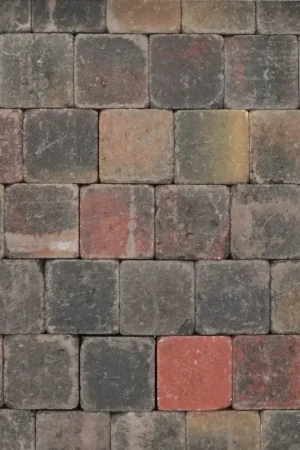 Tuinvisie Getrommelde bestrating Tambour 10x10x6 bont Direct Verzonden