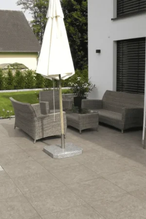 AANBIEDING- Keramische tuintegel Natuursteenlook - 60x60x4,8 cm - Ibiza Zand Actieprijs