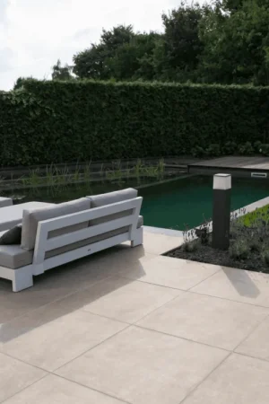 AANBIEDING- Keramische tuintegel Natuursteenlook - 60x60x4,8 cm - Ibiza Beige Op = Op