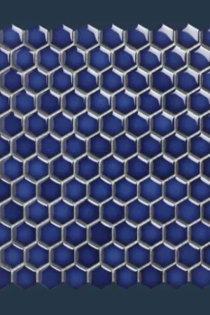 Actieprijs The Mosaic Factory Barcelona Hexagon glans cobalt blauw