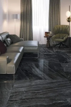 Aanbieding Supergres Purity of Marble Brecce Nera LUX (glans) Rett.
