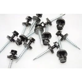 Betaalbaar Dak en gevelschroeven verzinkt zwart 4.8x35mm - doos 100 stuks