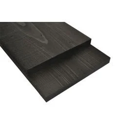 Vuren vlotdeel - potdekselplank zwart geïmpregneerd 25x275x2500 mm Nieuw