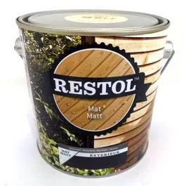Uitverkoop Restol Houtolie Mat 2,5L Ebbenzwart