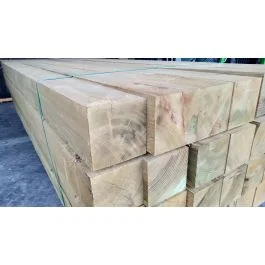 Vuren paal groen geïmpregneerd 150x150x3000 Seizoensaanbieding