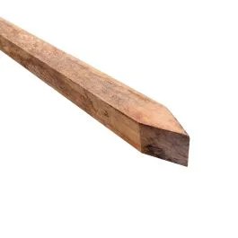 Voordeelprijs Hardhouten paal Azobé gepunt 70x70x3000 mm