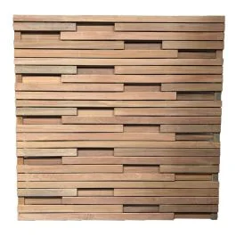 Tuinscherm Hardhout Bangkirai type Mondriaan 1800x1800 Snelle Levering