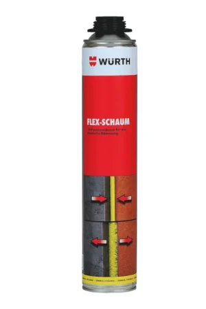 Würth 1K Montageschuim Flex-Schuim 880ml + Spuitmond Actieprijs