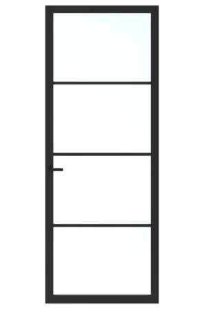 Bestel Nu Binnendeur Skantrae SSL 14504 Blank Glas Zwart Gelakt
