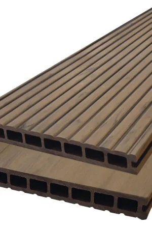 Beperkte Voorraad DuoWood Composiet Vlonderplank XWB Breed Douala Vlak - Groeven 25x250mm