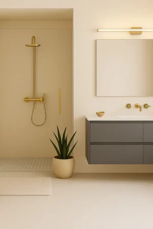 Wiesbaden Less Nisdeur 8mm Nano Helder Glas / Messing Goedkoop