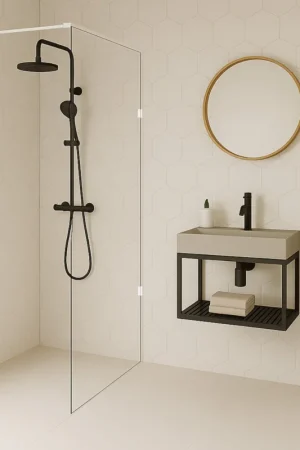 Wiesbaden Less Inloopdouche 8mm Nano Helder Glas / Mat Wit Must-Have