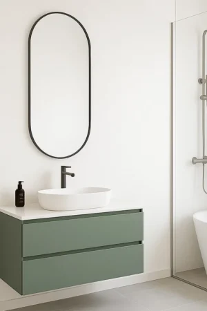 Wiesbaden Spiegel Renk Ovaal 30x70cm Gunmetal Direct Beschikbaar