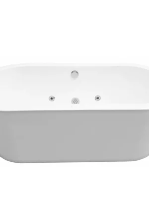 Veilige Betaling Wiesbaden Libero Vrijstaand Whirlpool Ligbad Acryl Glans Wit 170cm