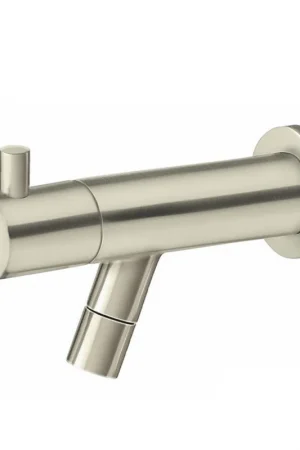 Wiesbaden Wand Fonteinkraan Amador Geborsteld Staal Laatste Versie