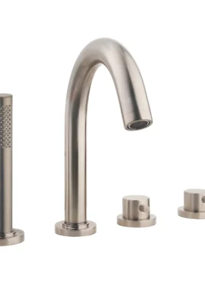 Wiesbaden Caral Badrand Afbouwset Thermostatisch – 4-gats Geborsteld Staal Koop Vandaag