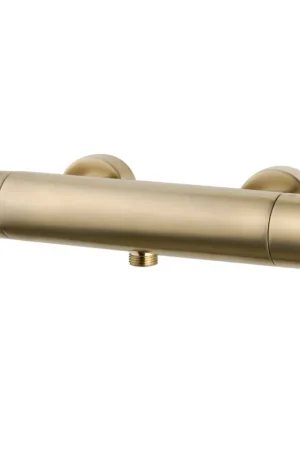 Wiesbaden Caral Cool Touch Thermostatische Douchemengkraan Geborsteld Messing Betrouwbaar