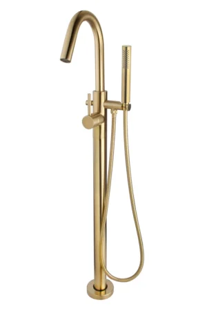 Beperkt Aanbod Wiesbaden Vrijstaande Badmengkraan Caral Geborsteld Messing