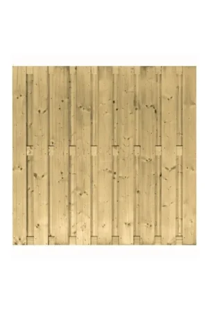 Weekendaanbieding Tuinscherm geïmpregneerd vuren 17 planks 180x180cm