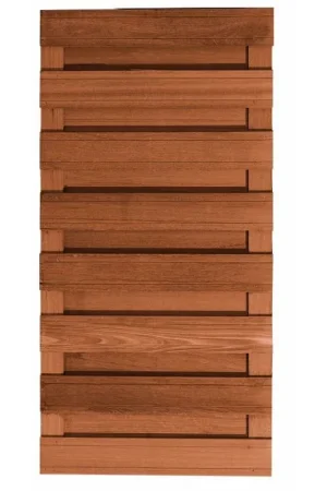 Beperkt Aanbod Tuinscherm bangkirai 15 planks 90x180cm