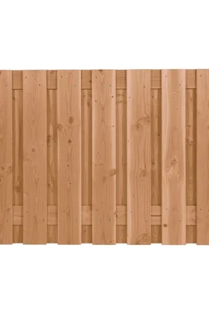Tuinscherm coloured fijnbezaagd 19 planks 130x180cm Gereduceerde Prijs