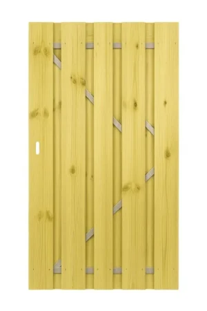 Actieprijs Tuindeur geïmpregneerd vuren recht stalen frame 195x100cm