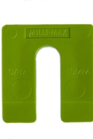 Betrouwbaar Millimax uitvulplaatje kunststof groen 47x50x10,0mm 40 stuks