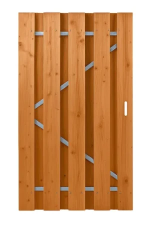 Uitverkoop Tuindeur douglas geschaafd stalen frame 195x120cm incl duimen