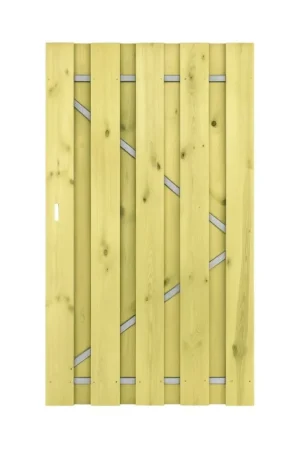 Tuindeur grenen stalen frame 190x120cm incl duimen Aanbieding