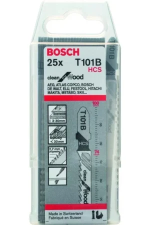 Aanbieding Bosch decoupeerzaagblad 100mm t101b dispenser25 stuks