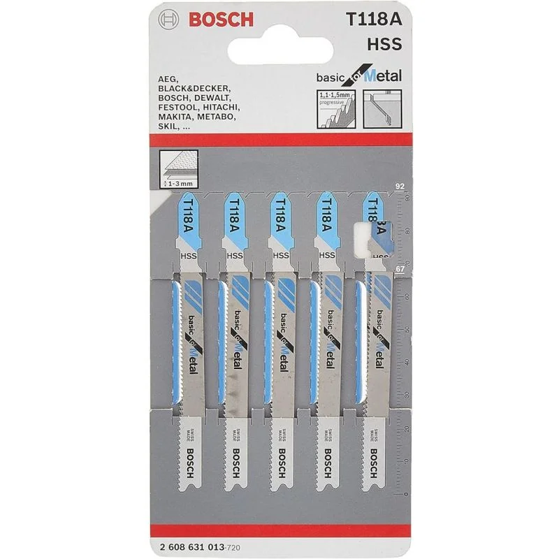 Bosch decoupeerzaagblad 92mm t118a blister 5 stuks Lage Prijs