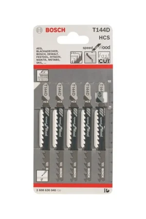 Bosch decoupeerzaagblad 100mm t144d blister 5 stuks Weekendaanbieding