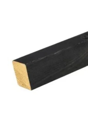 Beperkt Aanbod Achterhout recht geimpregneerd zwart behandeld 28x45mm